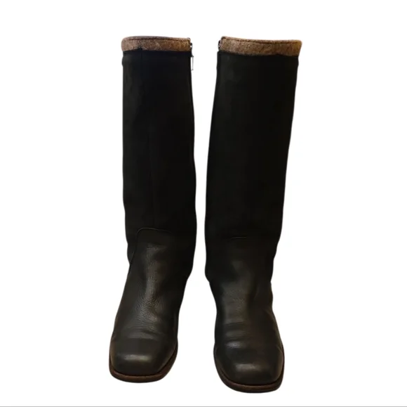 UGG Australia Smithfield Leather Suede Black Size 8.5 - Picture 1 of 8